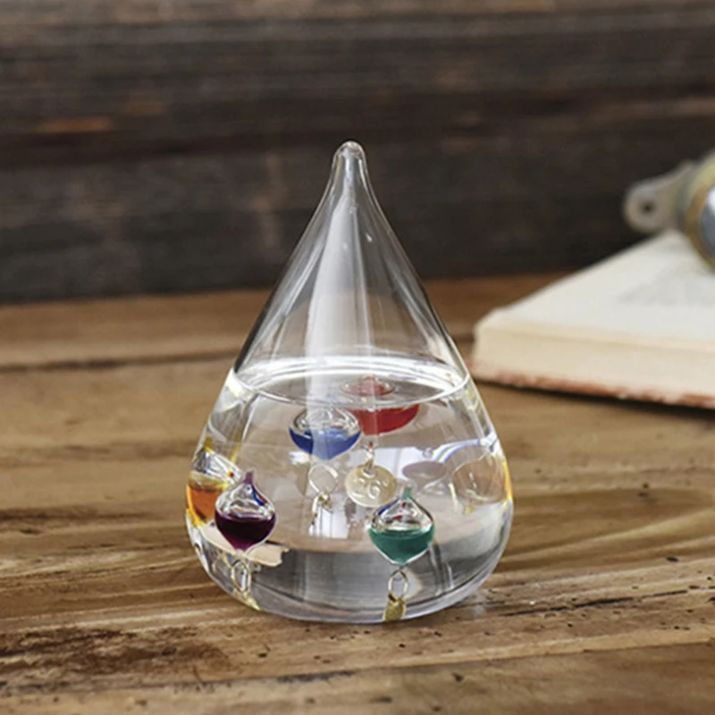 

Galileo Thermometer Water Drop Weather Forecast Bottle Creative Decoration 203C