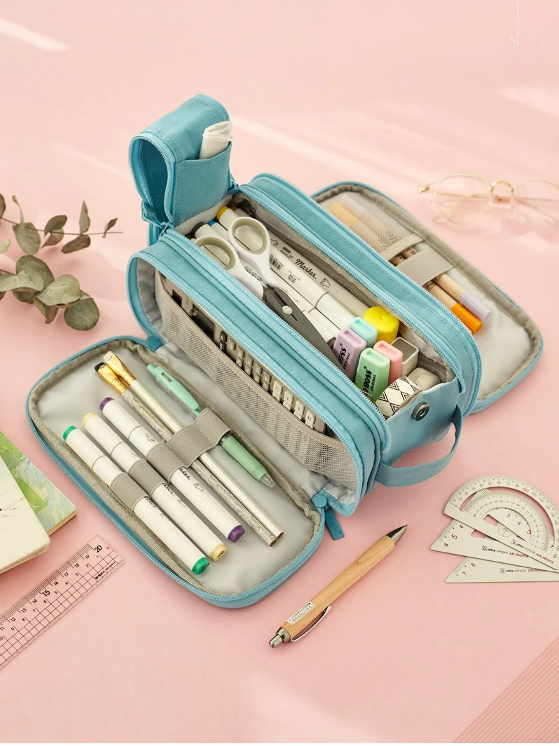 Harga Angoo Tas Pensil Casing Pena Multi Zona Holder Jaring Slot Baru Organizer Kantong Penyimpanan Untuk Alat Tulis Perjalanan Sekolah F434