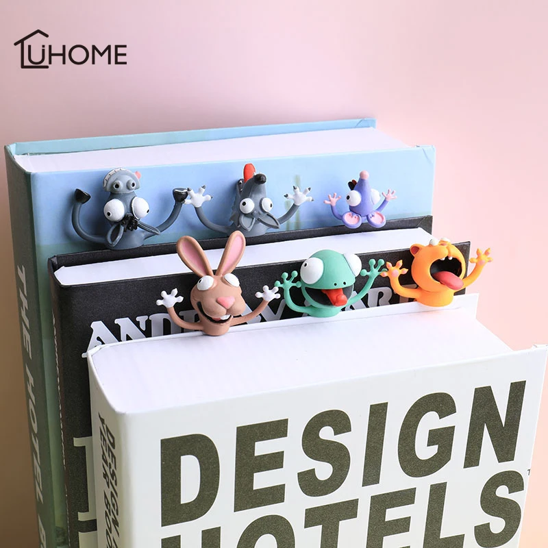 3D Животные сжатие кошка кролик мышь закладки креативная мини фигурка волка