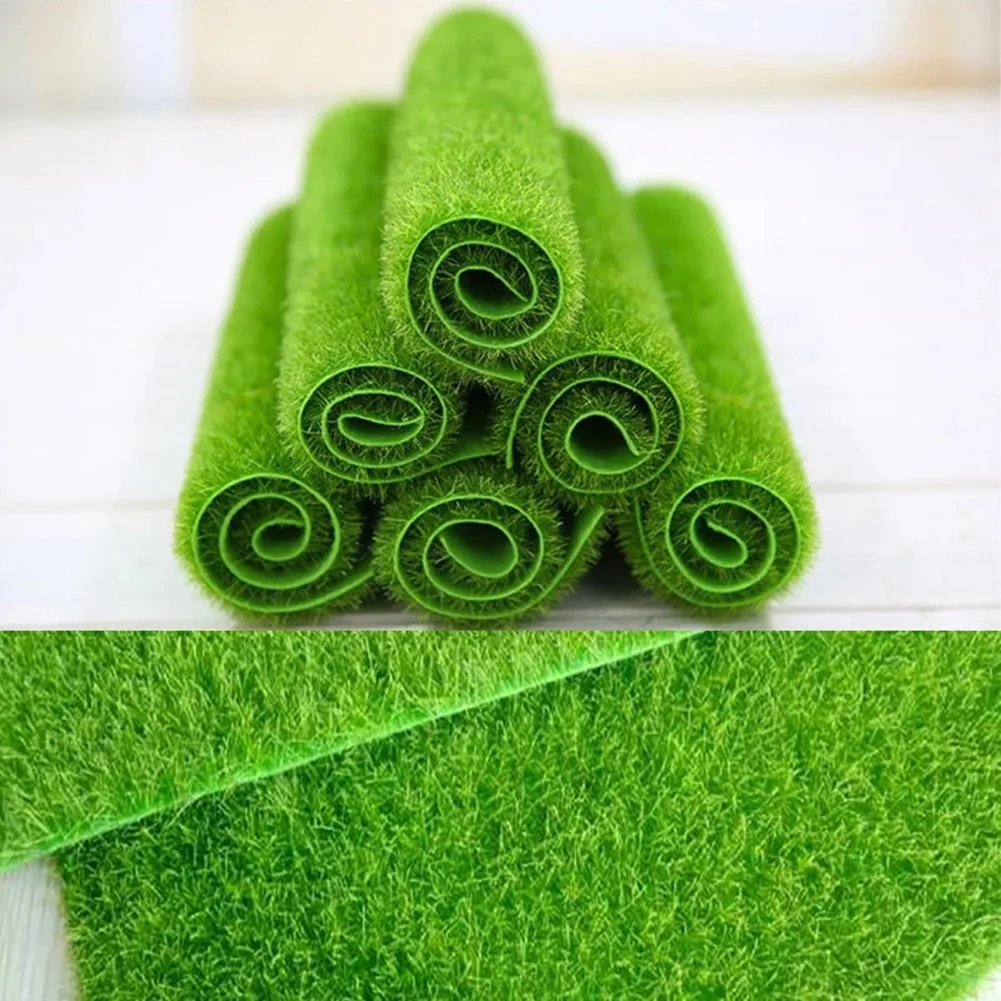 

Artificial Moss Lichen Artificial Grassland Moss Lawn Turf Fake Green Grass Mat Carpet DIY Micro Landscape Home Floor Decor