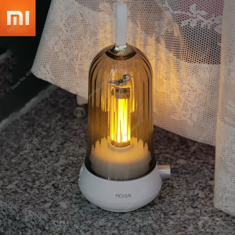 

Портативный светодиодный прикроватный светильник Xiaomi Midian, перезаряжаемая лампа в виде свечи для ароматерапии, синего цвета, помощь при сне