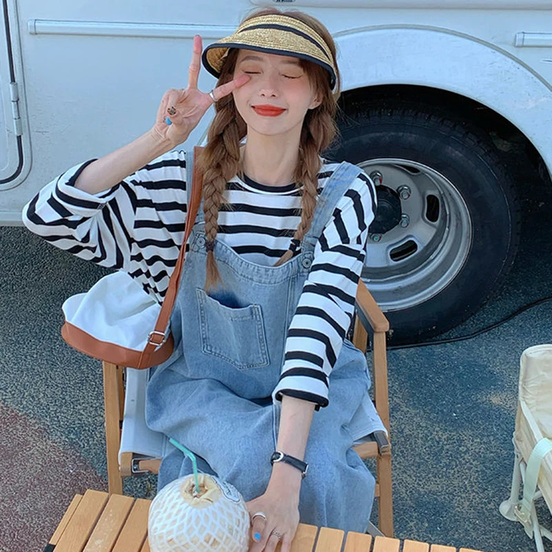 Платье женское джинсовое без рукавов простой Свободный Прямой сарафан из денима