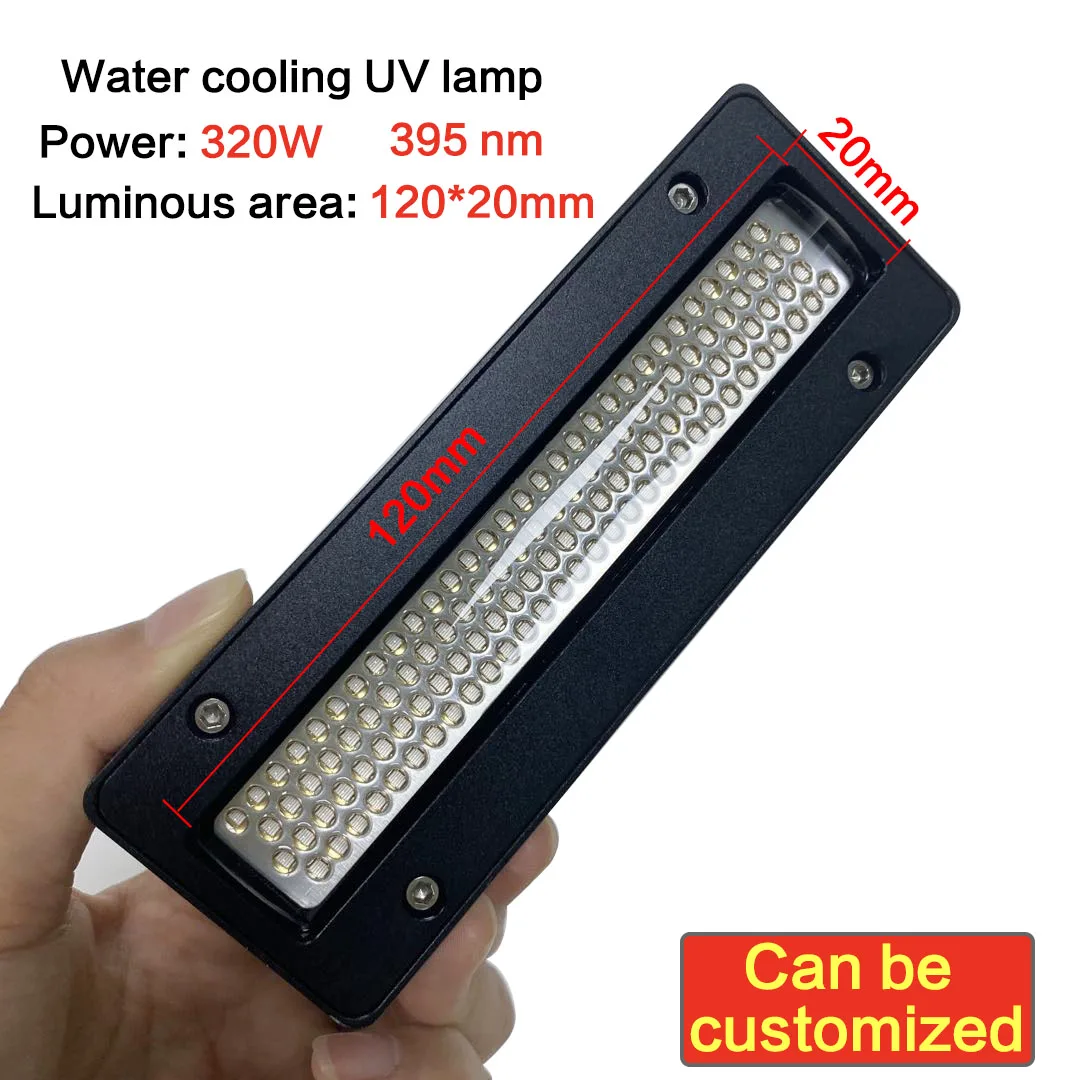 12020 UVLED Curing Drying Lamp For UV Flatbed Printer Water Cooling System Epson XP600 DX5 Printer Nozzle UV Ink Drying Lamp