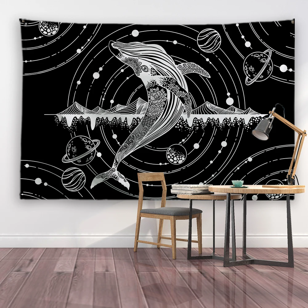 PROCIDA Cetaceans гобелен на стену искусство полиэстер ткань планета Космос тема