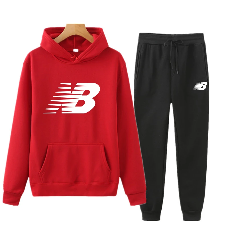 

2021 Thin Casual Men Sets Clothing Fashion Tracksuit Sportsuit Hoodies Sportswear Hooded Sweatshirt+Pant Pullover Two Piece Set