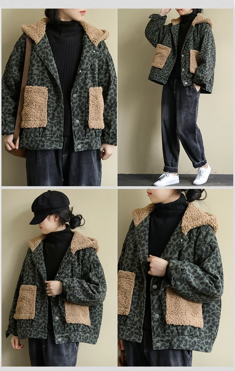 Max LuLu, корейская мода, зимние джинсовые куртки, женская одежда в стиле панк, женские леопардовые стеганые пальто с капюшоном, утепленные меховые парки