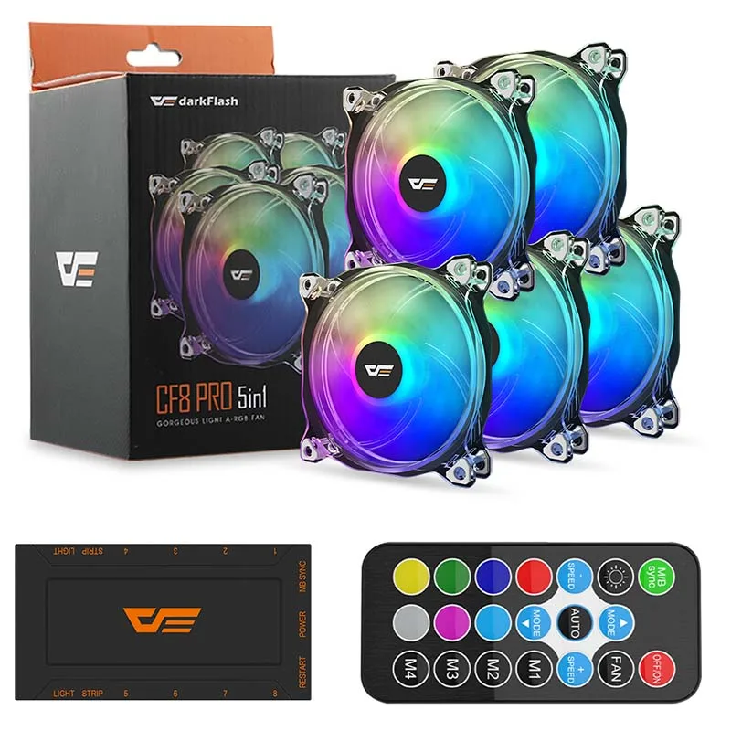 Aigo CF8Pro, чехол для компьютера, ПК, RGB вентилятор, прозрачная рамка, 120 мм, вентиляторы, тихий+ удаленное охлаждение компьютера, ASUS AURA SYNC, кулер для процессора, RGB чехол, вентилятор
