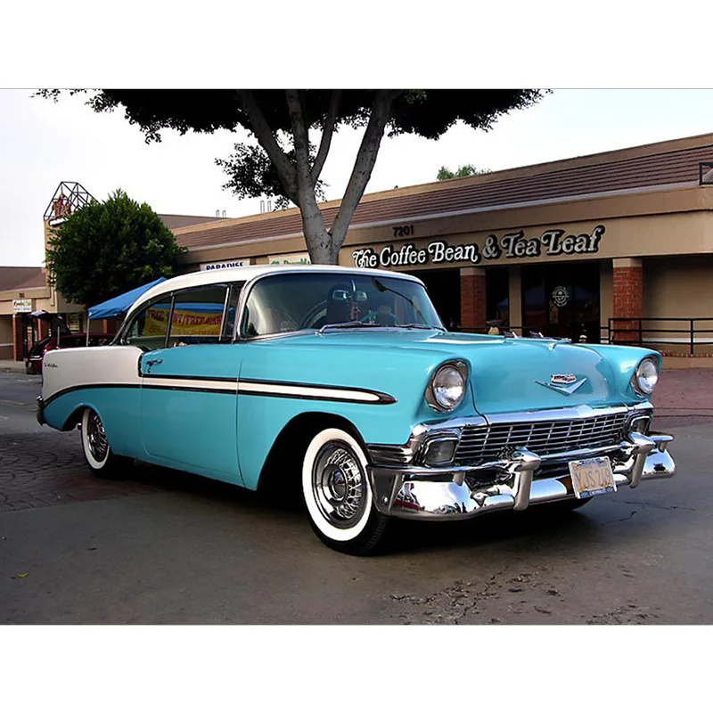 

5D DIY алмазная живопись классический автомобиль синий автомобиль полная Алмазная вышивка мозаика картина Стразы Вышивка крестом домашний д...