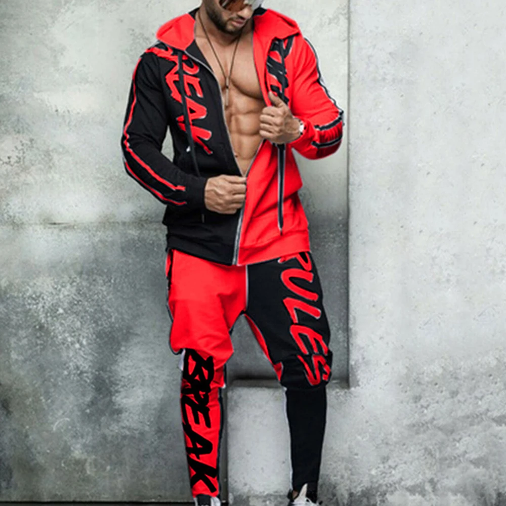 Хип-хоп, Ropa Hombre, комплект, тонкий повседневный спортивный костюм, мужская куртка на молнии+ брюки-карандаш, 2 предмета, Мужская одежда, уличная одежда, спортивные мужские комплекты