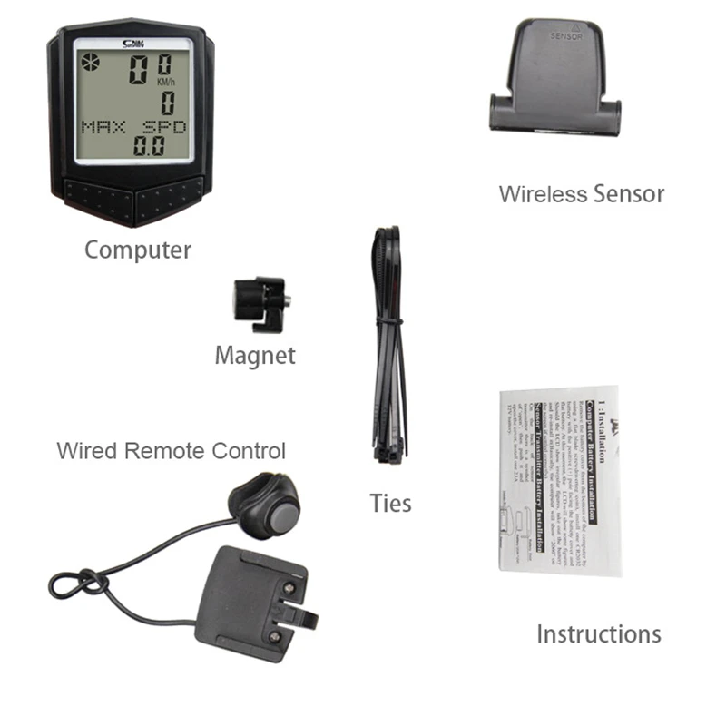 

Multifunctional Wireless Cycle Bike Computer Waterproof Digital Cycling Odometer Bicycle Stopwatch Heart Rate Sensor Speedometer