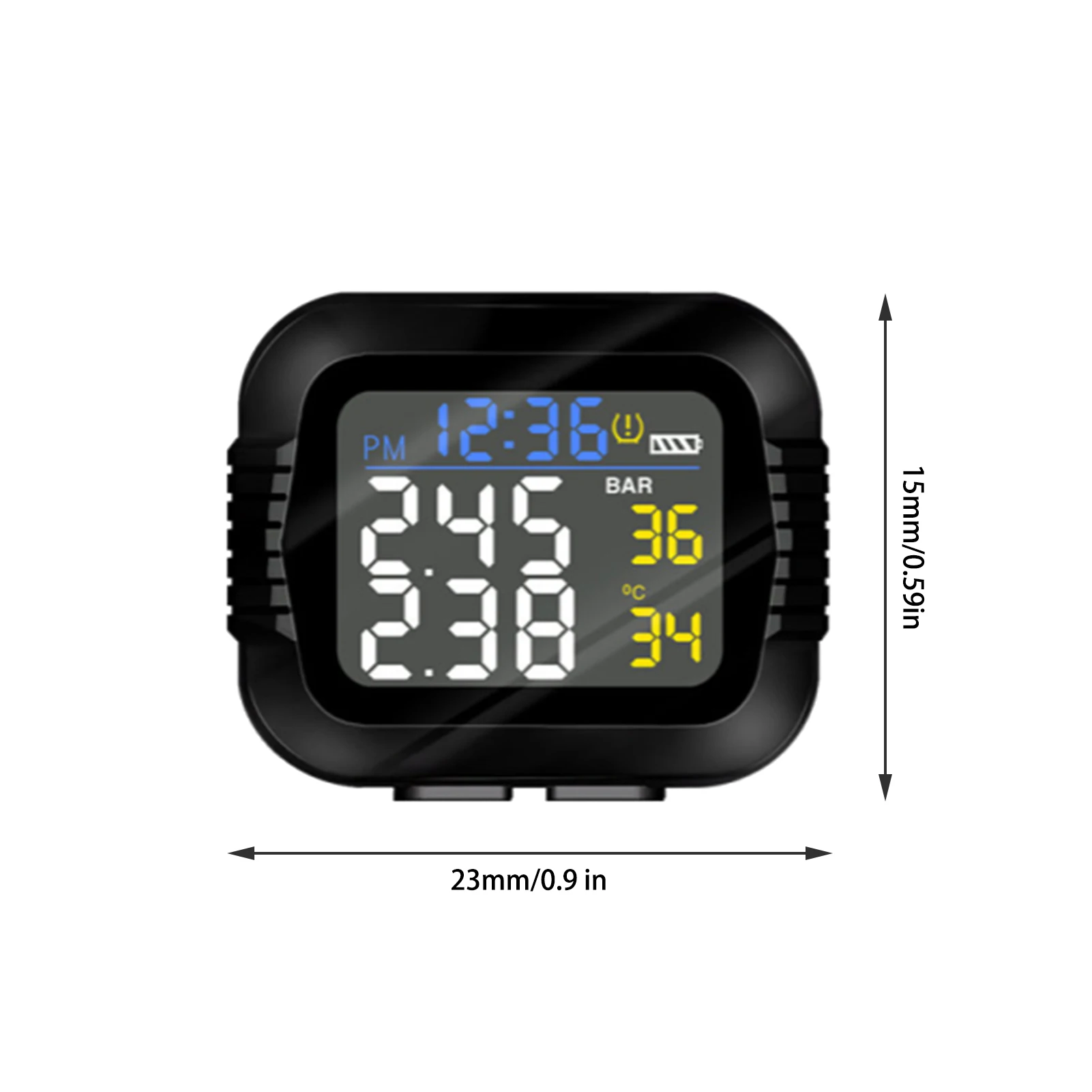 

USB Charging Motorcycle TPMS Motor Tire Pressure Tyre Temperature Monitoring Alarm System LCD Display PMS Tire Monitor