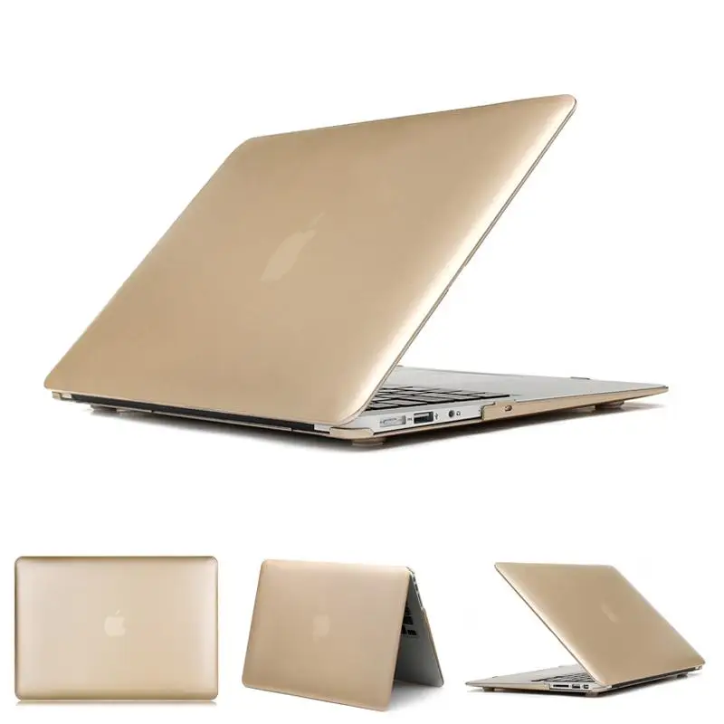 Роскошный Матовый чехол золотого серебристого и металлического цвета для Macbook Air