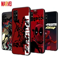 hot cool marvel deadpool soft tpu for huawei honor 20i 10i 20e v9 9a 9n 9s 9i 9x 9c 9 play 3e lite pro ru black phone case