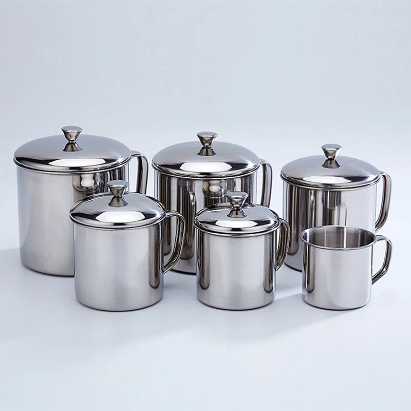 

Stainless Steel Travel Camping Mug Beer Whiskey Coffee Tea Handle Cup Kitchen Noodle Cups Bar Drinking Tools Accessory