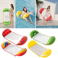pvc water hammock recliner fruits mesh inflatable floating bed air mattress for summer swimming pool water amusement for adults