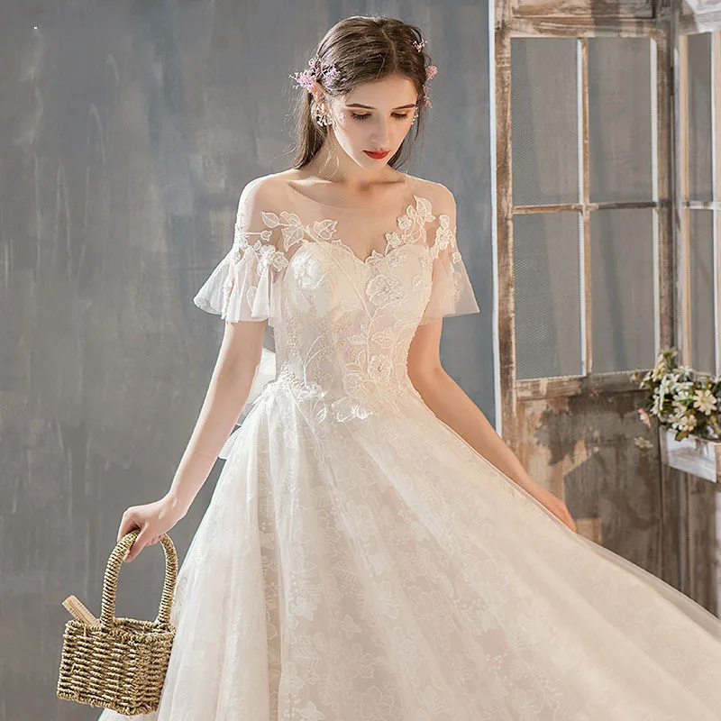 Женское свадебное платье со звездным принтом Starry светло-красное невесты с