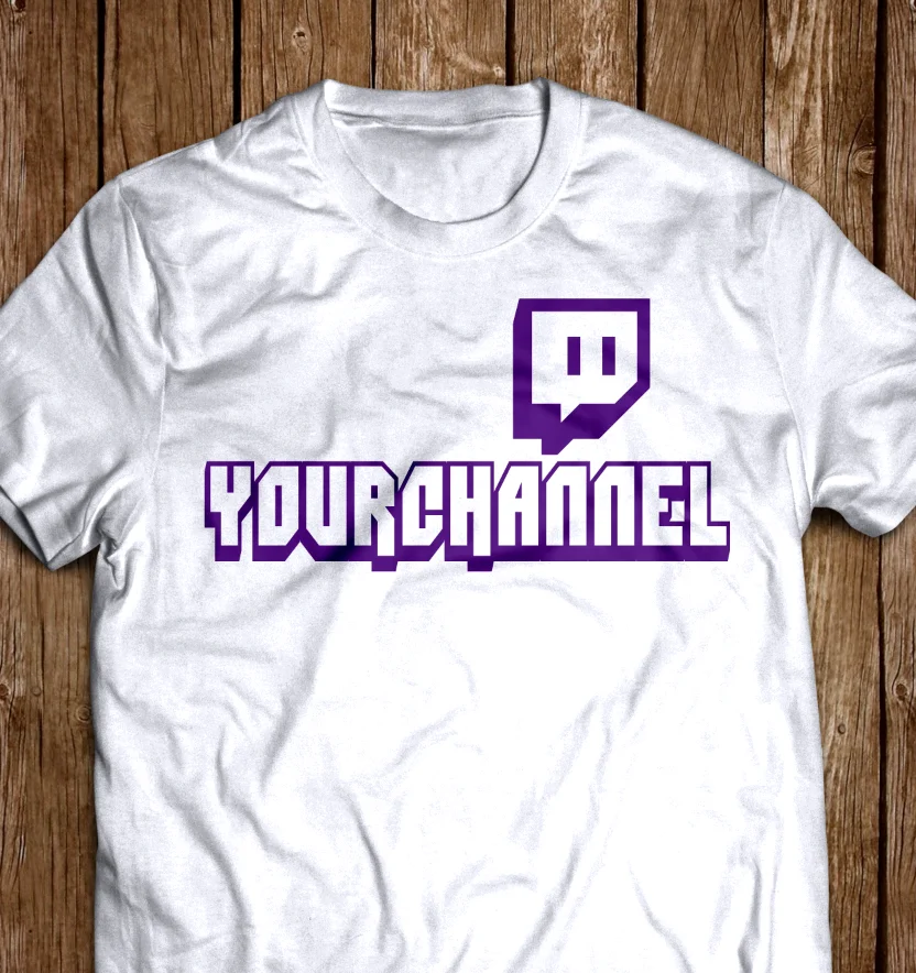 ТВ футболка Twitch на заказ серая белая или черная Размеры S 5Xl|Мужские футболки| |