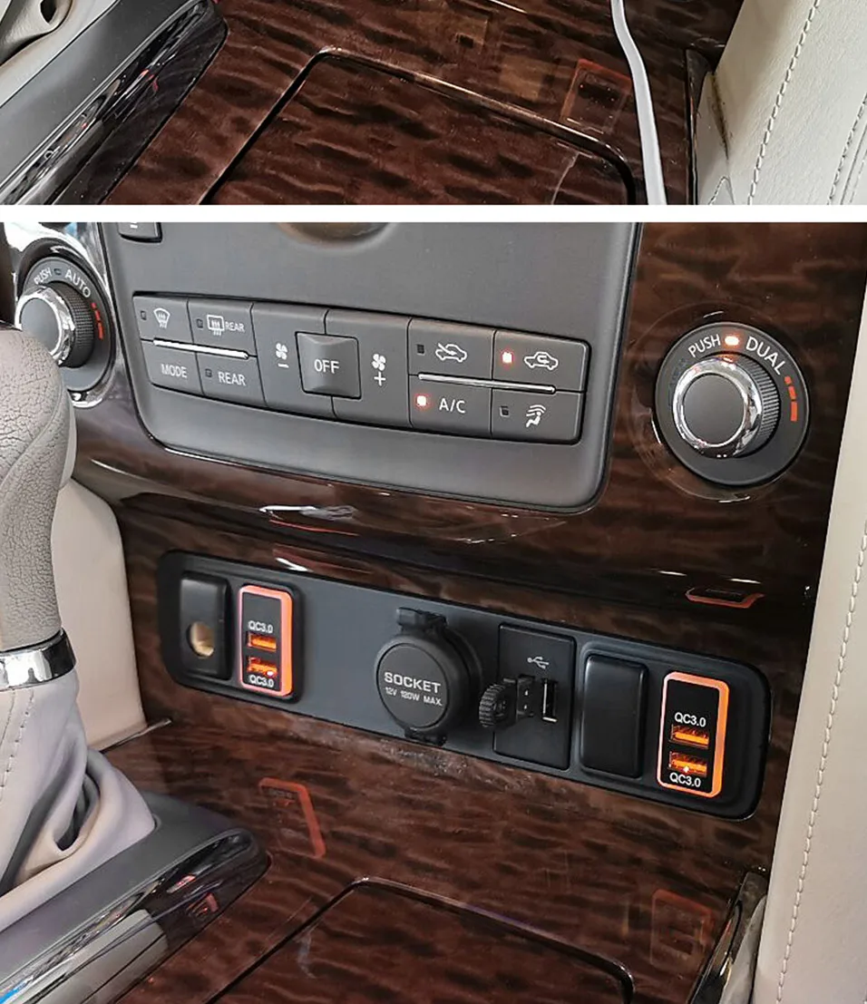 Usb порт быстрой зарядки для nissan y62 patrol nissan patrol y62 аксессуары для интерьера y62 U дисковая розетка