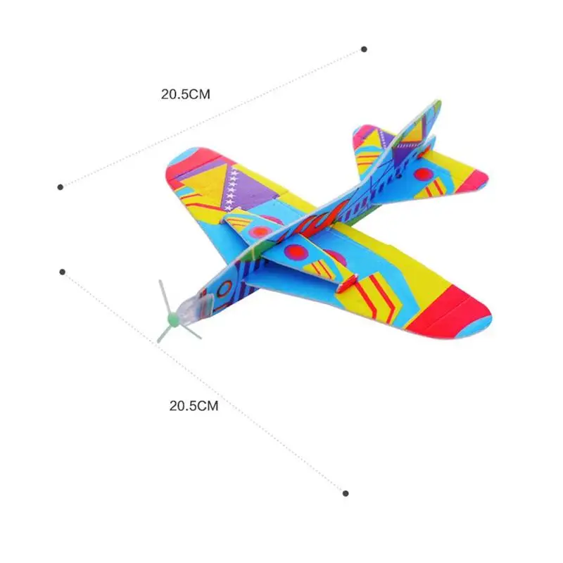 Creative Hand Throwing Flying Aircraft Toys 360 Degree Revolving Airplane Model Self Assembled Puzzle For Kids |