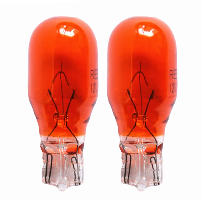 

2Pcs Glass T15 W16W Better View High Power Low Consumption Halogen Bulb Interior Light Automotive White/Amber Clear 12V#289599