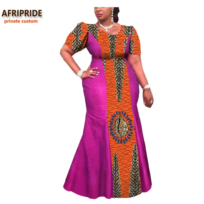 Женское платье с короткими рукавами Afrirpride классическое в африканском стиле