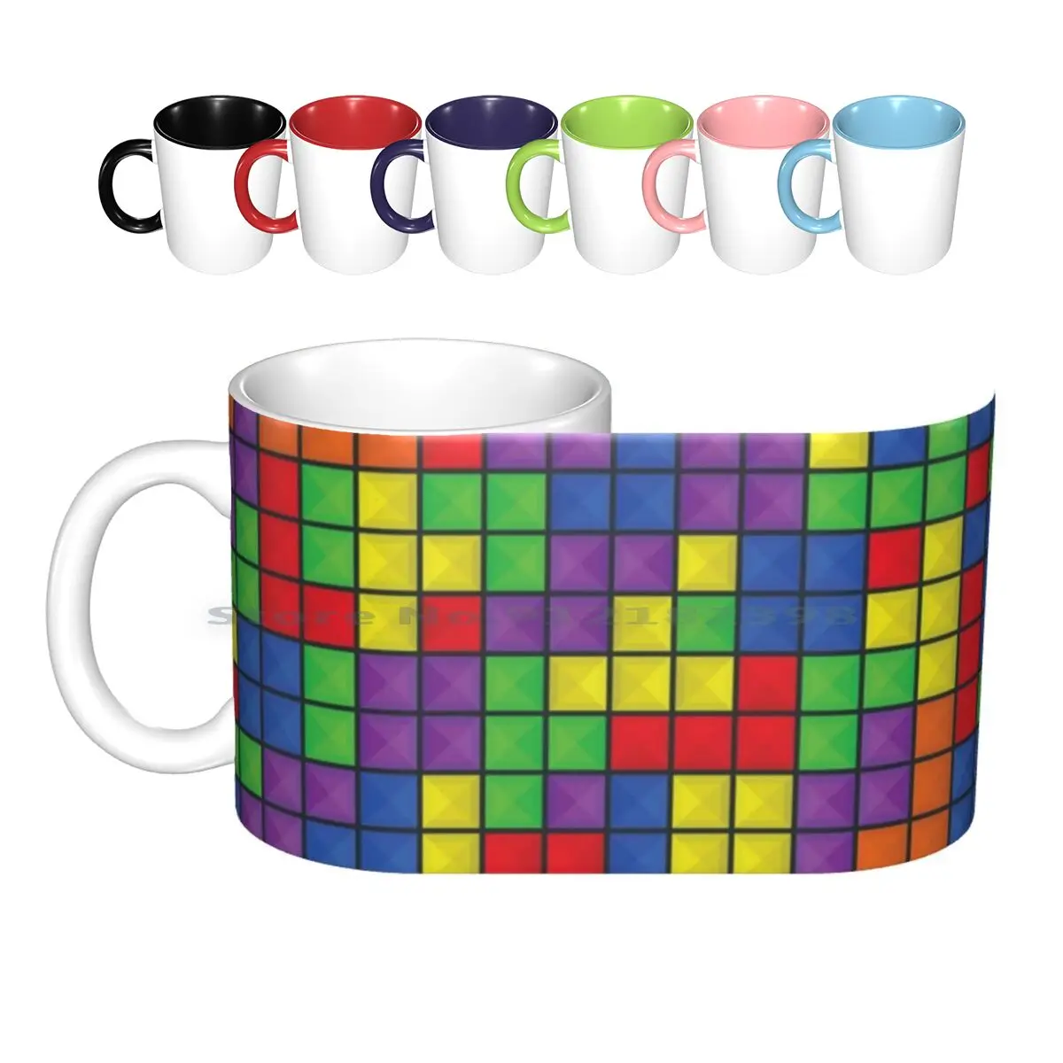 

Керамические кружки в стиле ретро для Тетрис, видеоигр, кофейные чашки, Кружка для молока и чая, ретро видеоигра, креативный тренд, винтажная...