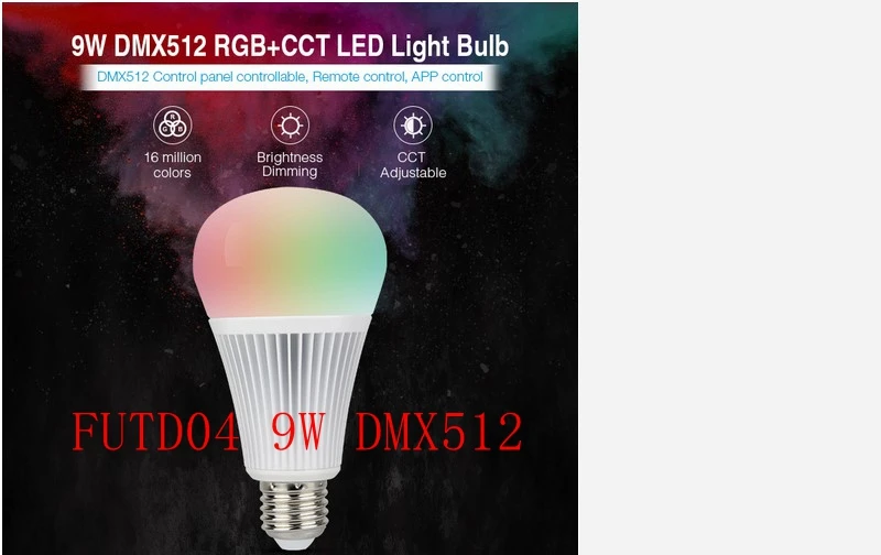 Mi светильник 16 миллионов FUTD04 9 Вт DMX512 светодиодный лампа/FUTD01 передатчик | Лампы и