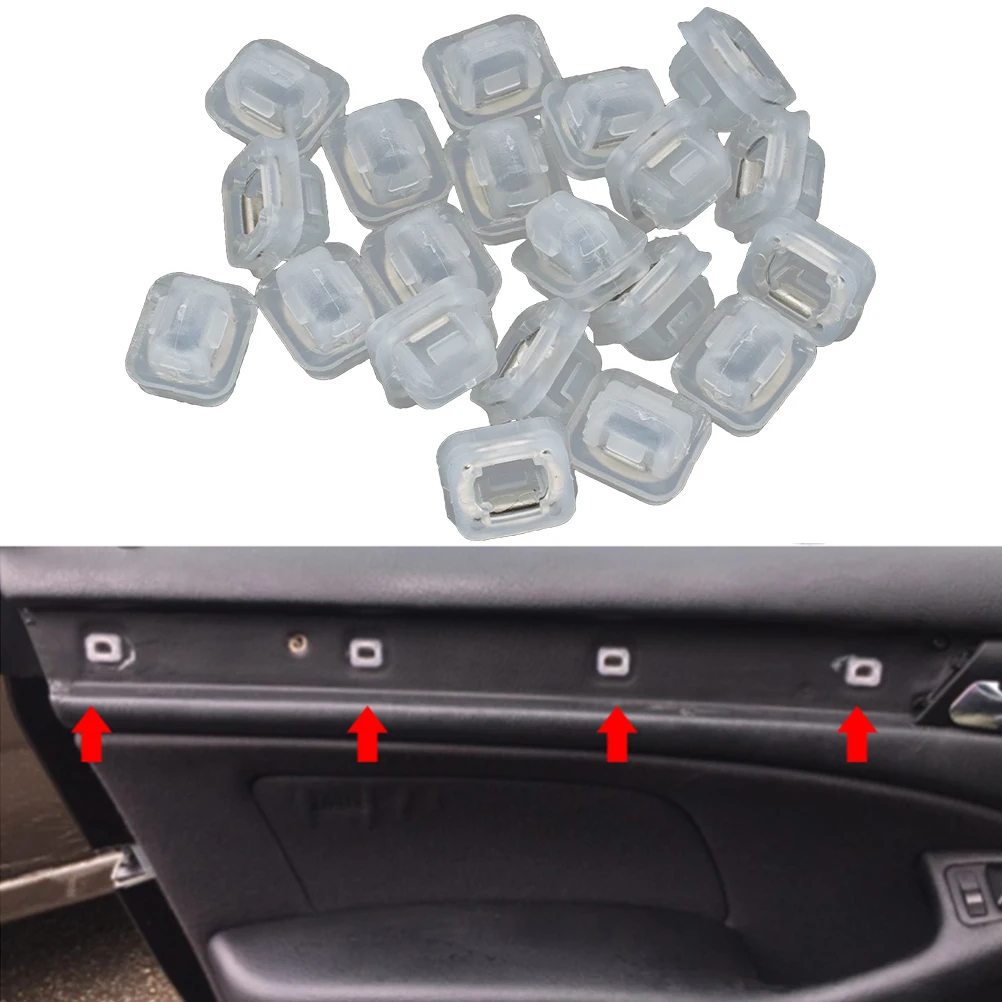 

20Pcs Car Interior Trim Moulding Clips 07149158194 For BMW 3 Series E46 E90 E91 E92 E93 X5 E53 Auto Door Retainers Grommets