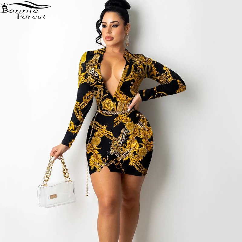 Винтажное облегающее мини платье бонни с рисунком леса Женская облегающая