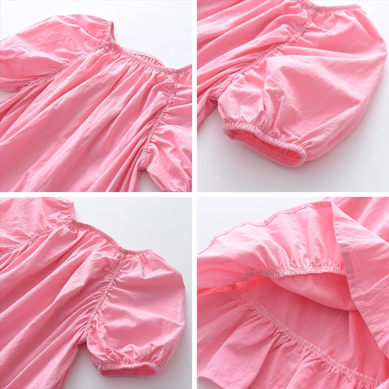 

Keelorn Girls Solid Color Dresses New Fashion Kids Girl Ruffles Princess Vestidos Korean Style Children Summer Party Clothing