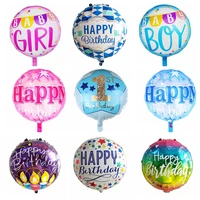 18inch baby shower foil balloon boy girl 1 years old birthday balloons children kids happy birthday party supply decorations