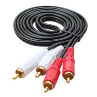 2rca male to 2 rca male audio video cable rca audio splitter cable for dvd sound tv box louder 1 5m