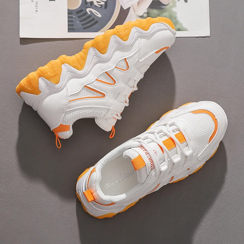 New women's sneakers 2020 spring white running shoes Korean thick bottom wave casual sports ZP-31 | Спорт и развлечения