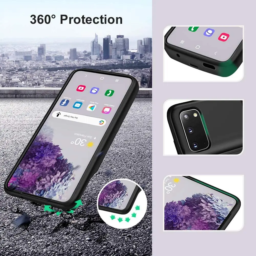 Чехол с аккумулятором Qi для Samsung Galaxy S20 + портативный внешний аккумулятор plus |