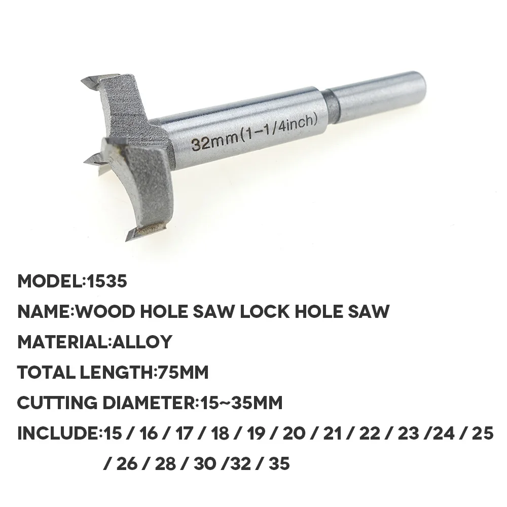 Бесплатная доставка 15-35 мм Кольцевые пилы для дерева длинного типа 75 аксессуары