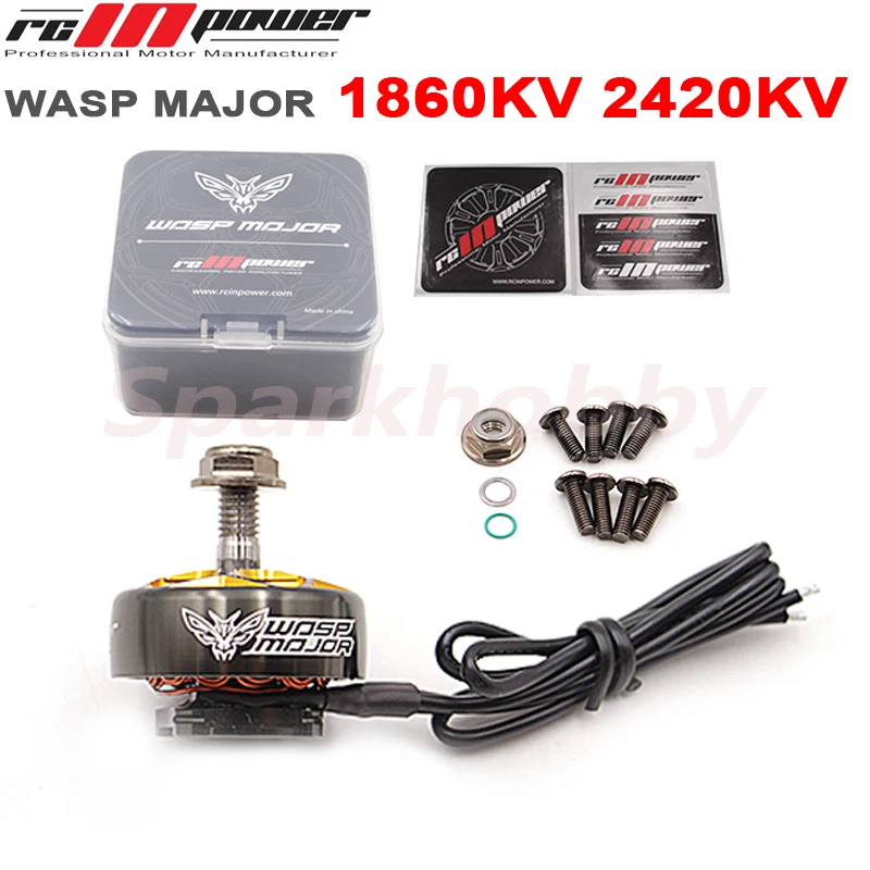 Новинка, безщеточный двигатель RCINPOWER WASP, 22,6 кв, 6,5 кв, 6S, диаметр 22,6 мм, Длина 6,5-, для гоночных дронов с дистанционным управлением FPV