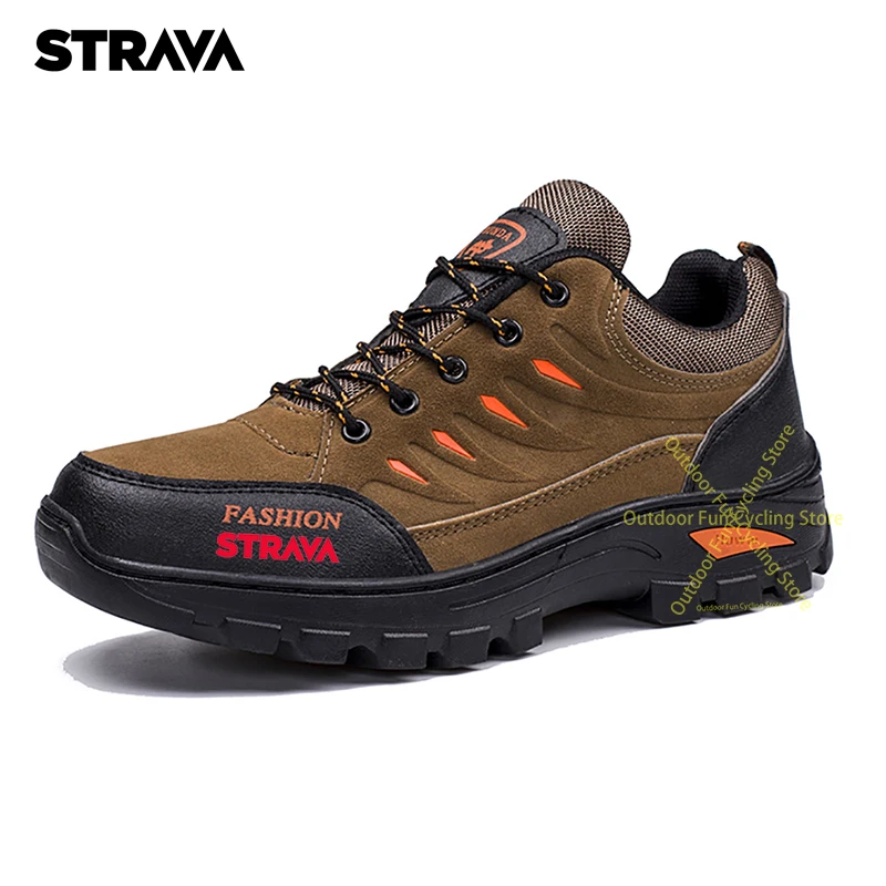 

Strava Cycling Shoes Men Outdoor Sport Mountaineering Anti Slip Thick Sole Cycling Shoes Anti-Smash Anti-Stab Wear Fishing Shoes