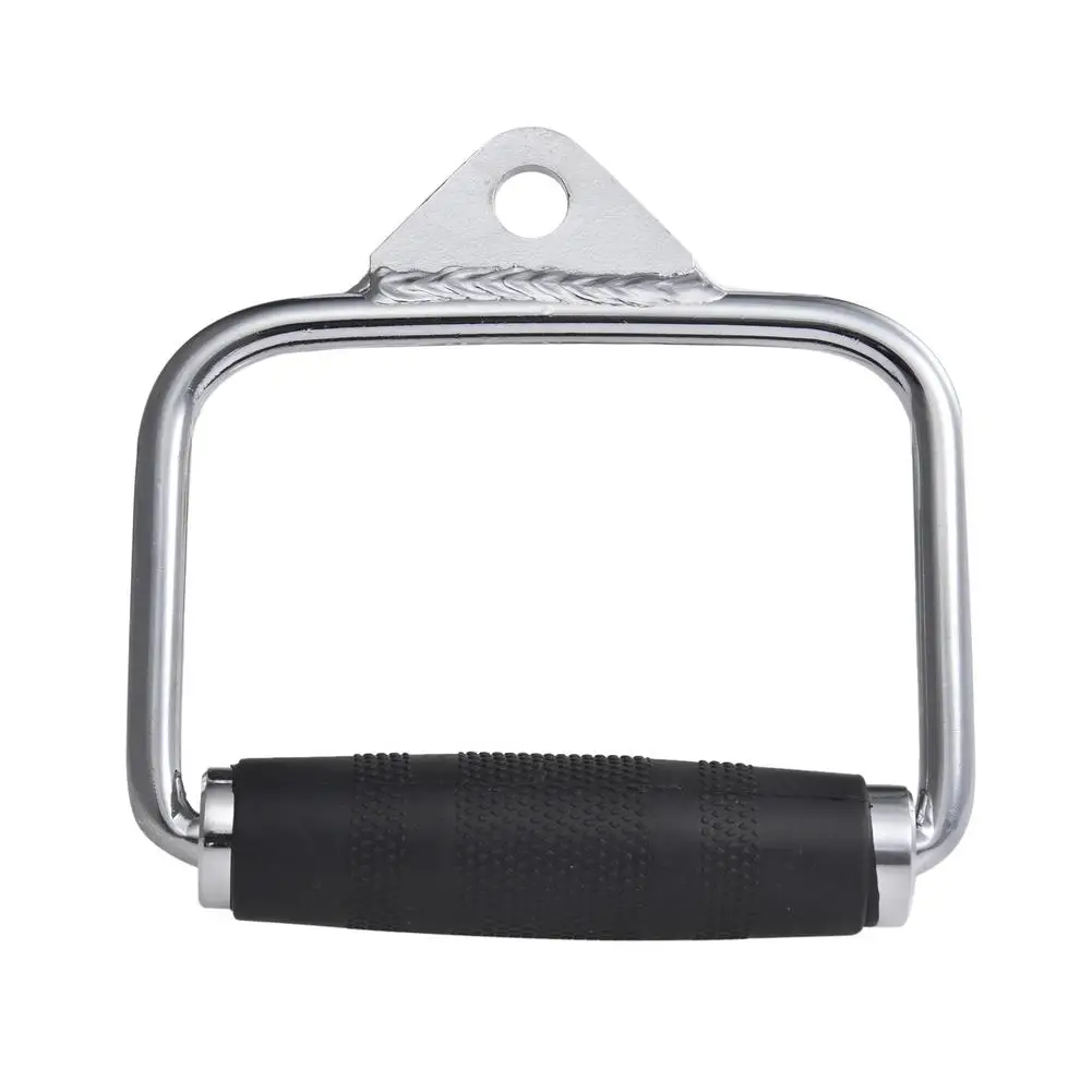 

D-образная ручка с резиновыми захватами для тренажерного зала, кабельный захват, Нескользящие ручки для тренировок с резиновым захватом