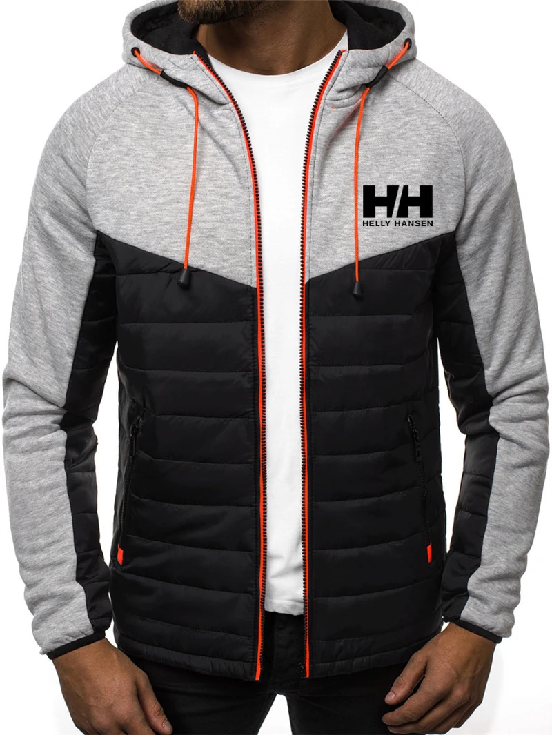 

2021 New Autumn Fashion Brand Men Jacket Casual Hooded Collar Zipper Patchwork Printed Loose Oversize 5XL Outdoor Sports Jacket