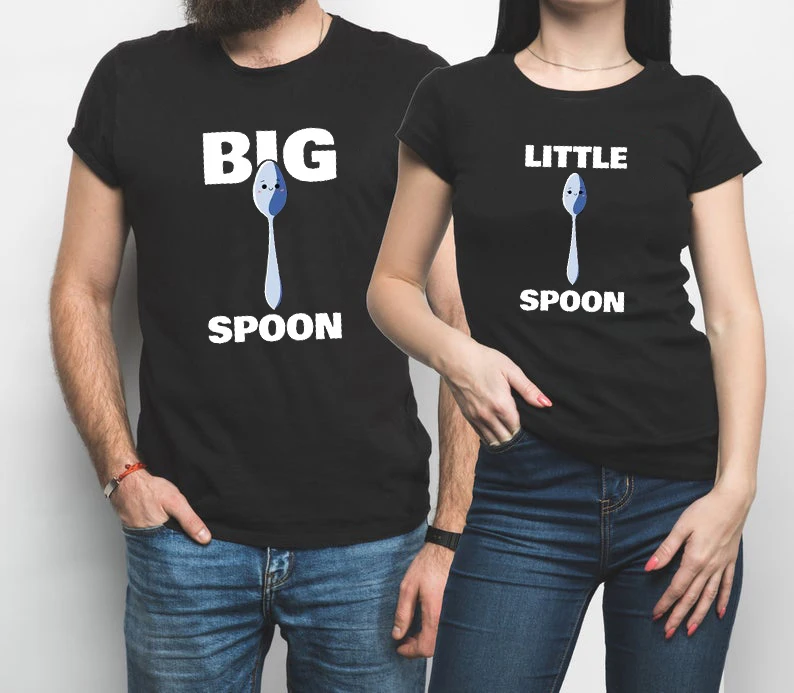 

Big Spoon Little Spoon Shirt 2021 Couple Ladies Tops 2020 Funny Couples Tee Matching Tshirts Streetwear Clothes Plus Size
