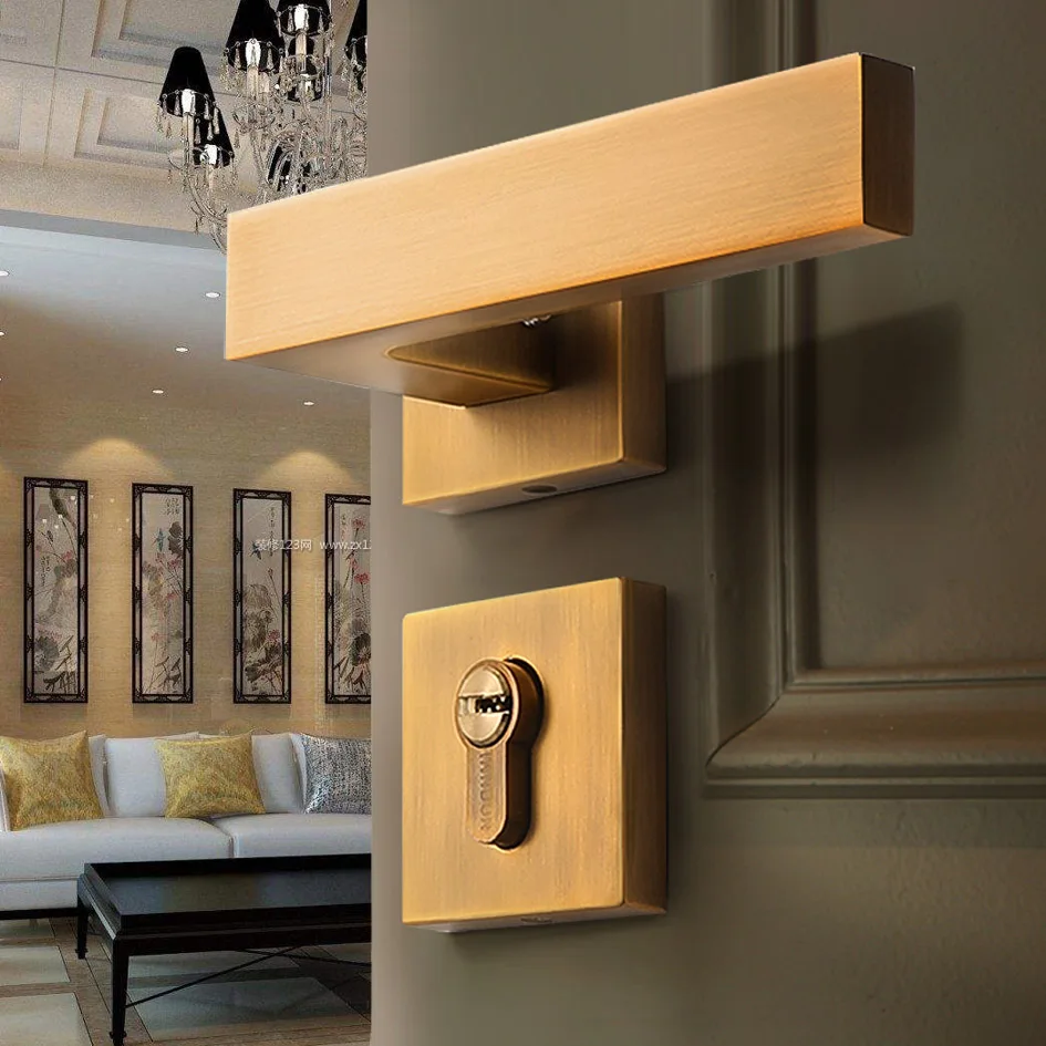 Черный замок из цинкового сплава домашняя Бесшумная дверная ручка в