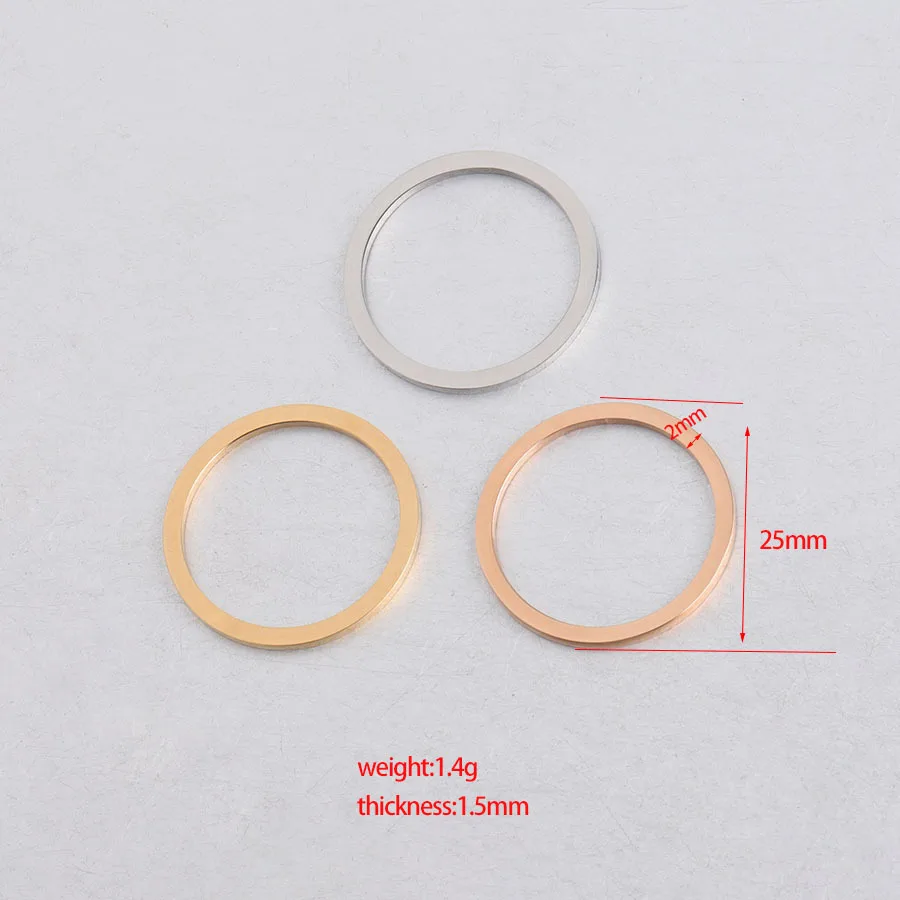 100% нержавеющая сталь круг Шарм для изготовления ювелирных изделий 25 мм Металл