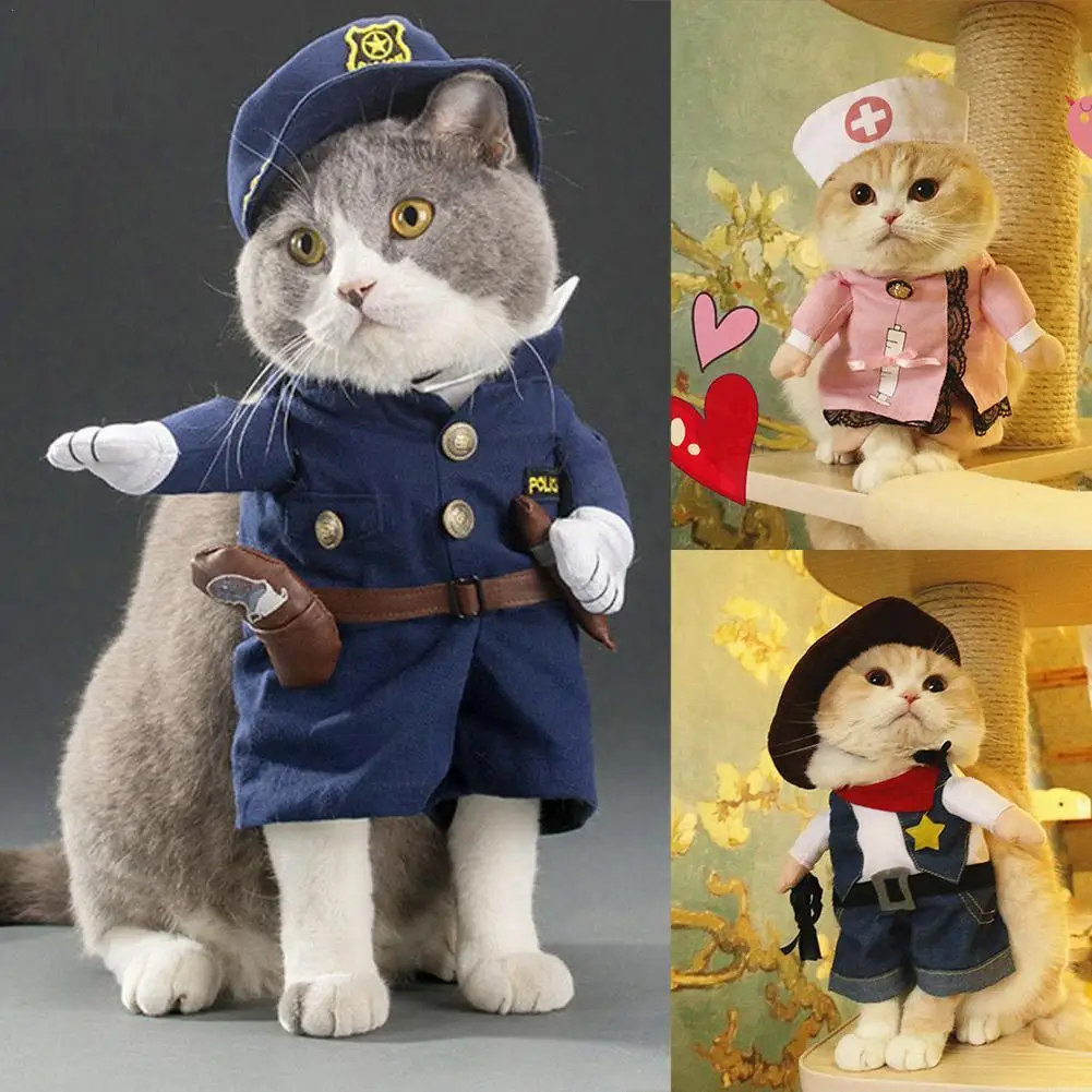 Funny Dog Clothes Cool Pet Dog Costume Suit Puppy Clothes Coat Clothing For Dog Costume Outfit Nurse Pet Suit