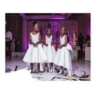 Африканское милое белое кружевное платье с цветочным принтом, новейшее платье с открытой спиной для принцессы, официальное платье для девочек, длинное вечернее платье для торжества, выпускного вечера, свадьбы