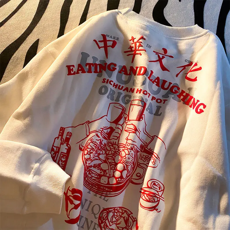 

Толстовки осень женская обувь, с круглым вырезом и длинными рукавами, Детский комплект с начесом и принтом толстовки пуловеры китайский Сти...