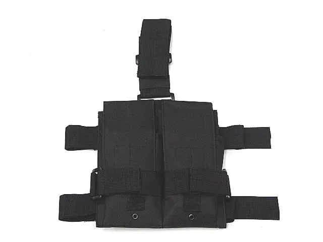 Black Тактическая Сумка Molle Double M4 5,56 мм Mag, подсумок для страйкбола, пейнтбола - Цвет: Black