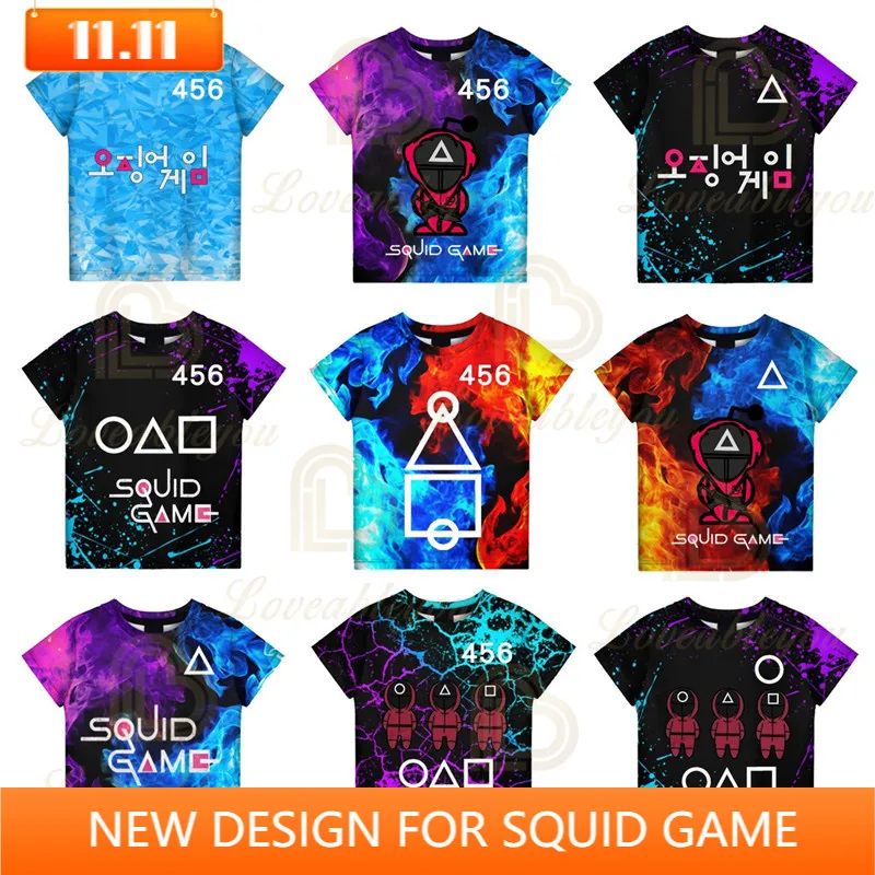 

Korean The Game T-shirt Movie Children's Tops Women Men Tees 3d T shirt Boys Girls Tops Kids Cosplay Costume Tees n