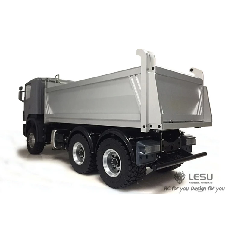 1/14 LESU Scania 6x6 металлический гидравлический самосвал RC грузовик блокировка