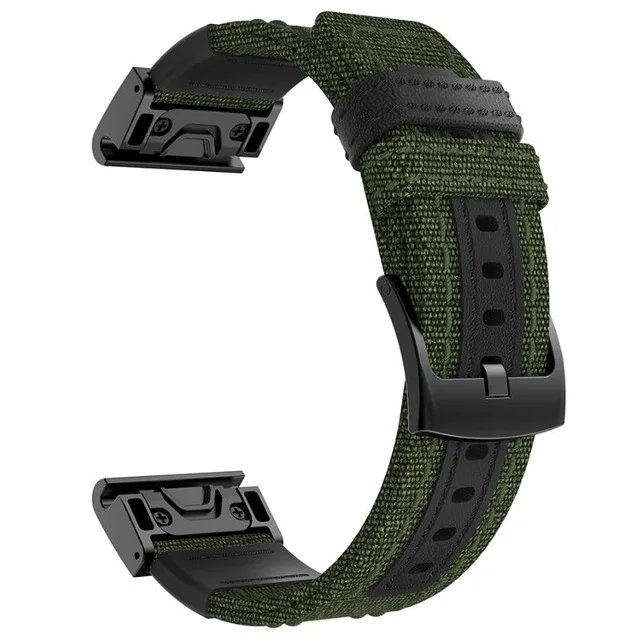 green Для Garmin Fenix 6X 5X PLUS 3 3hr Смарт-часы нейлоновый браслет quick fit ремешок 22 26 мм спортивный мужской ремешок для Garmin Fenix 5 Plus - Цвет ремешка: green