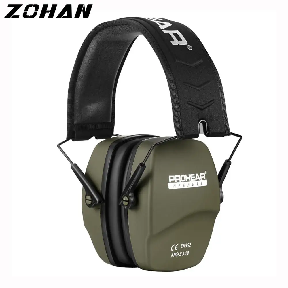 Наушники для съемки ZOHAN, защитные наушники с шумоподавлением, тонкий пассивный протектор слуха для охоты NRR26dB - изображение